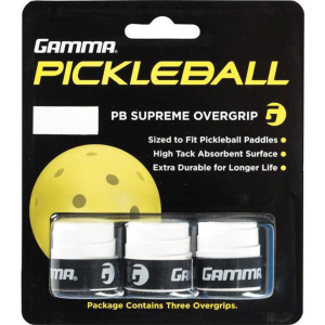 Image of a pack of Gamma Supremer overgrip for pickleball.