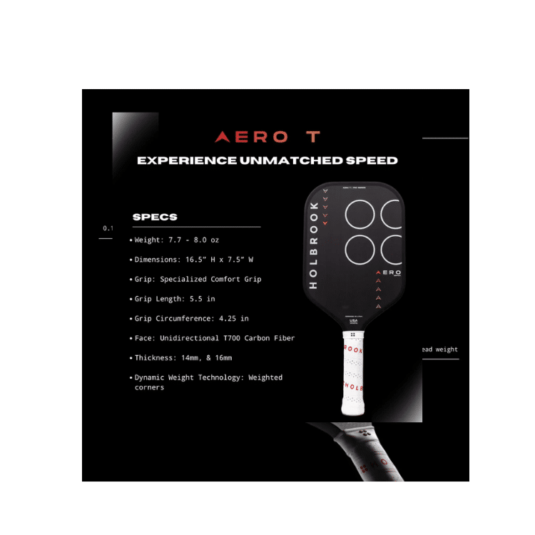 Image of a Holbrook Power Pro pickleball paddle.