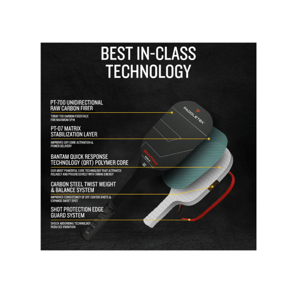 Image d'une raquette de pickleball Paddletek Bantam ESQ-C.
