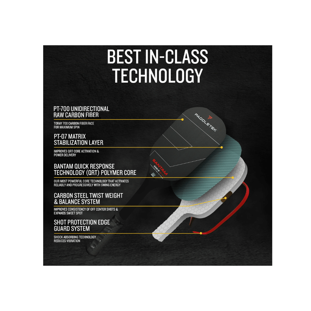 Image d'une raquette de pickleball Paddletek Bantam ESQ-C.