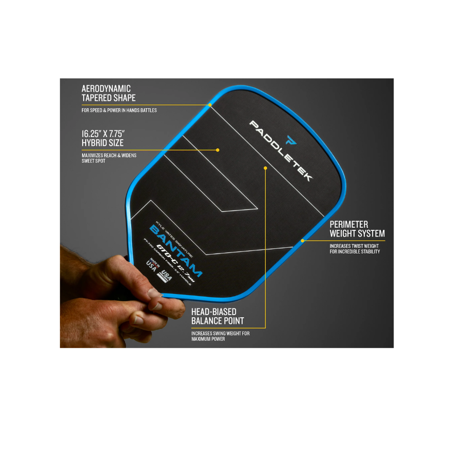 Image d'une raquette de pickleball Paddletek Bantam GTO-C.