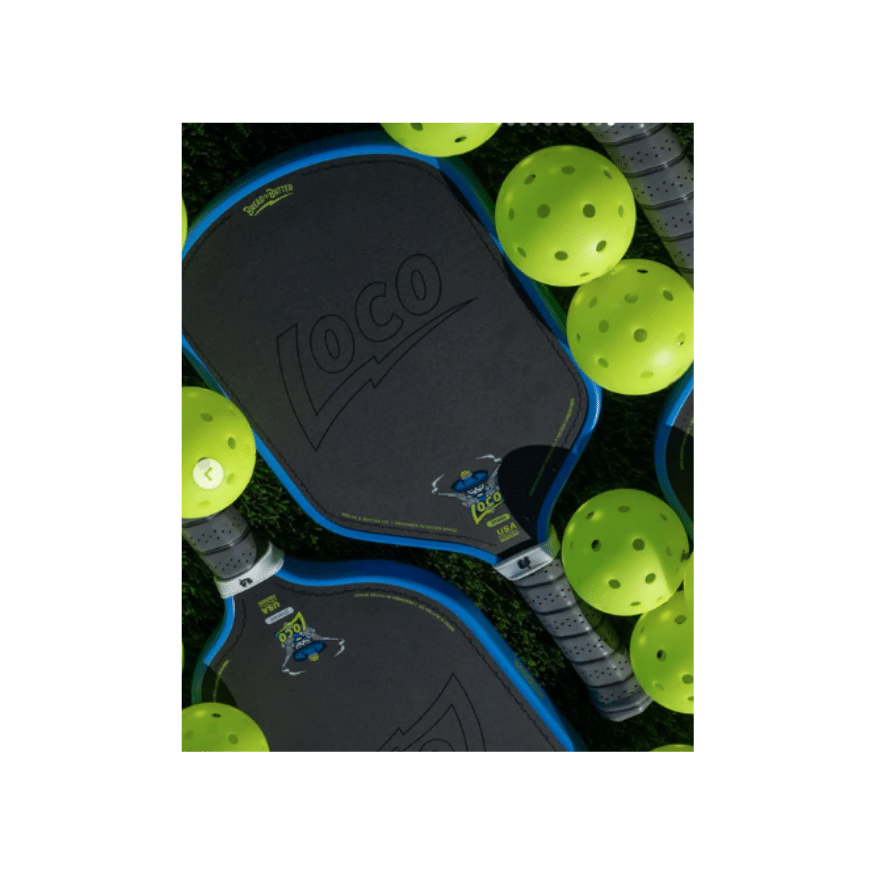 Image of a Bread & Butter Loco Hybrid pickleball paddle.