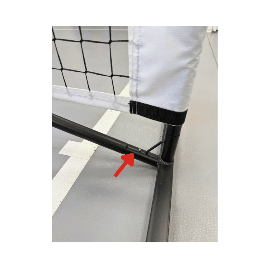 Image of a BOOMA pickleball practice net.