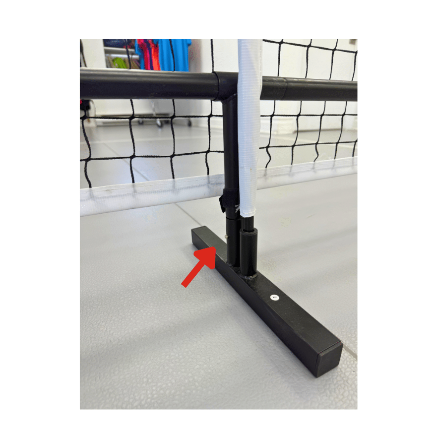 Image of a BOOMA pickleball practice net.