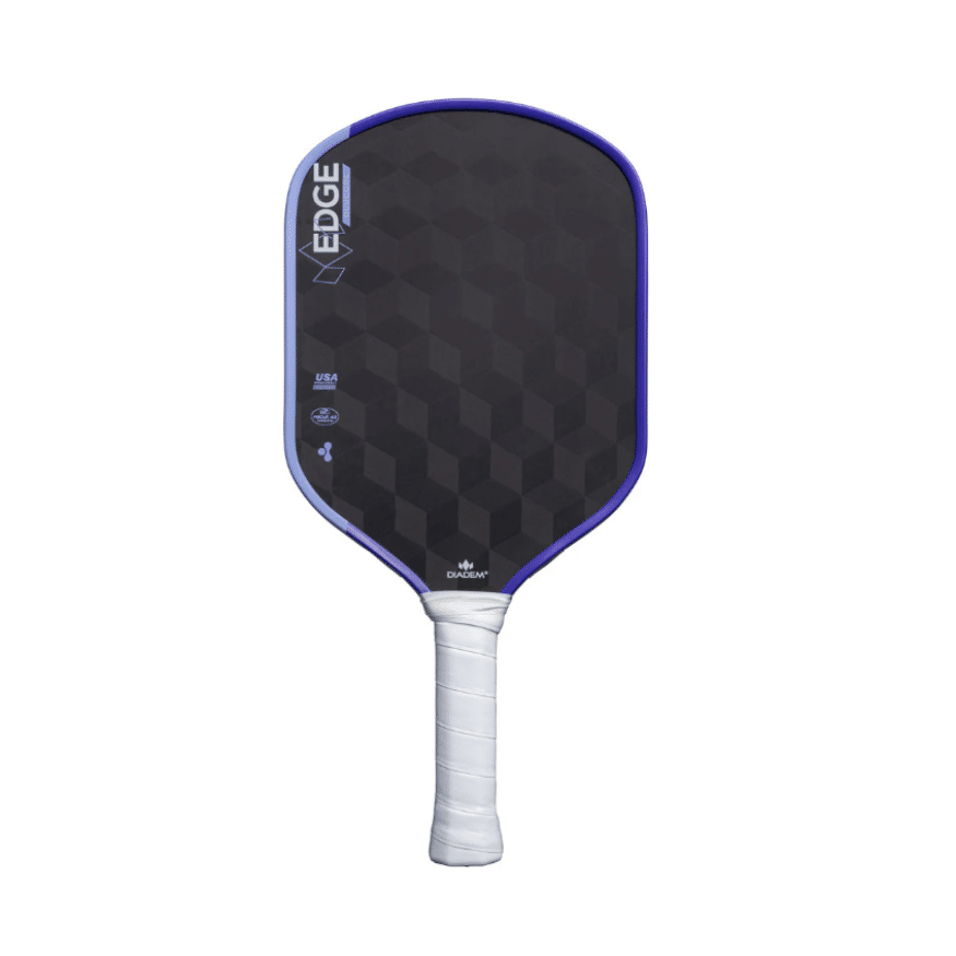 Image d’une raquette de pickleball Diadem Edge BluCore Hybrid offrant puissance explosive et technologie BluCore.