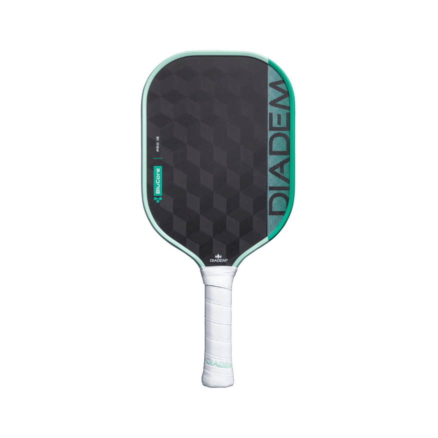 Image of a Diadem Edge BluCore Pro pickleball paddle offering power, advanced control and stability thanks to its high-performance foam BluCore technology.
