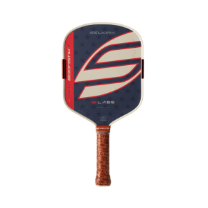 Image of a Selkirk Boomstik LABS 1776 Capsule Widebody pickleball paddle offering power, expanded control and increased stability thanks to its larger hitting surface and advanced technology from the Selkirk LABS program.
